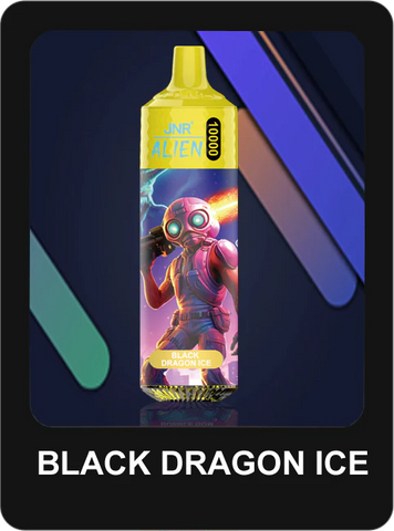 JNR Alien 10000 Puffs in Black Dragon ice flavor