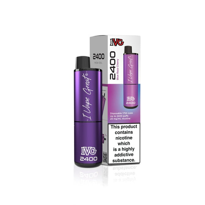 blue razz cherry Ivg 2400 Puffs Disposable Vape