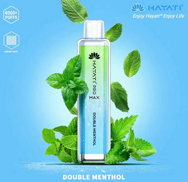 double menthol hayati pro max 4000 puffs disposable vape