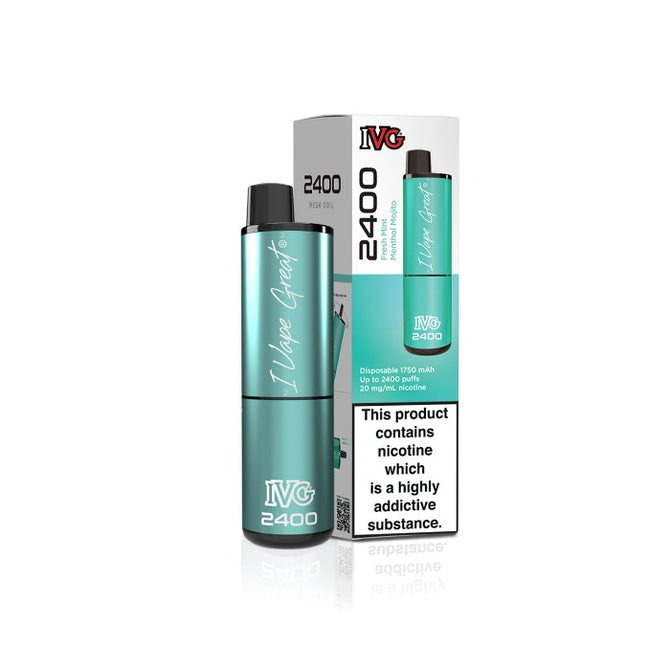 fresh mint menthol Ivg 2400 Puffs Disposable Vape