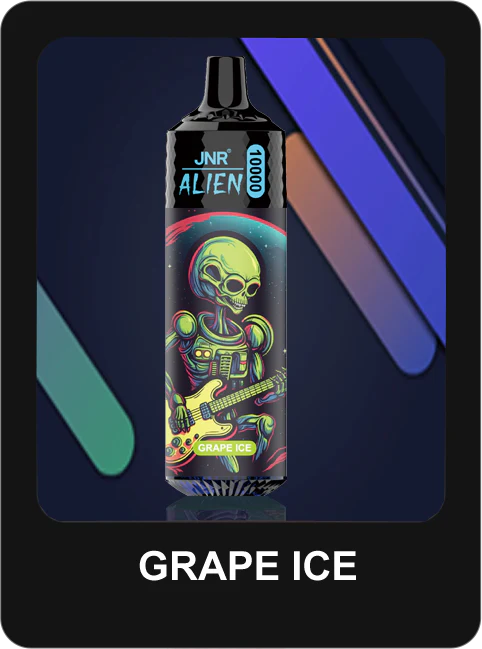 Grape ICE Flavored JNR alien vape with 10k puffs