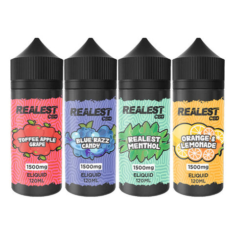 Realest CBD 1500mg Broad Spectrum CBD E-Liquid 120ml (BUY 1 GET 1 FREE)