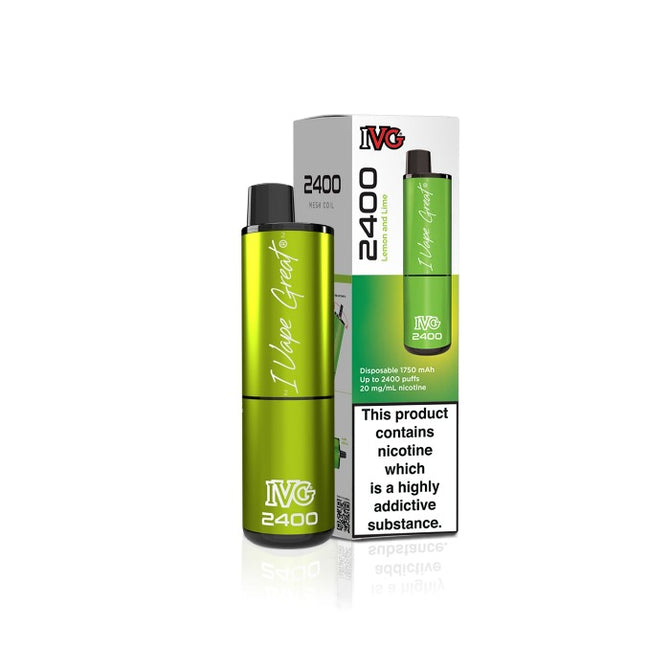 lemon and lime Ivg 2400 Puffs Disposable Vape