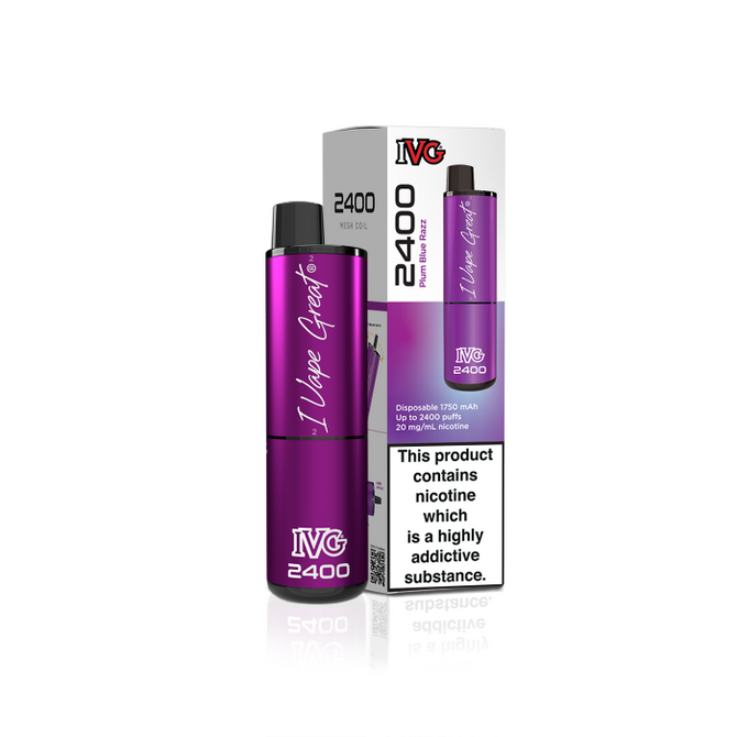 plum blue razz Ivg 2400 Puffs Disposable Vape