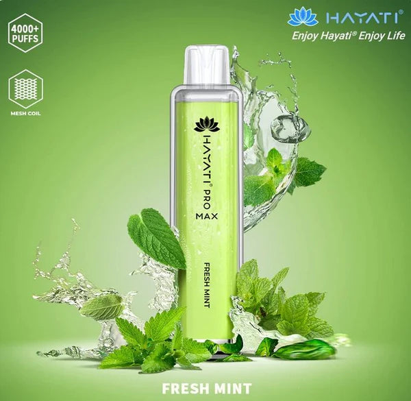 fresh mint hayati pro max 4000 puffs disposable vape