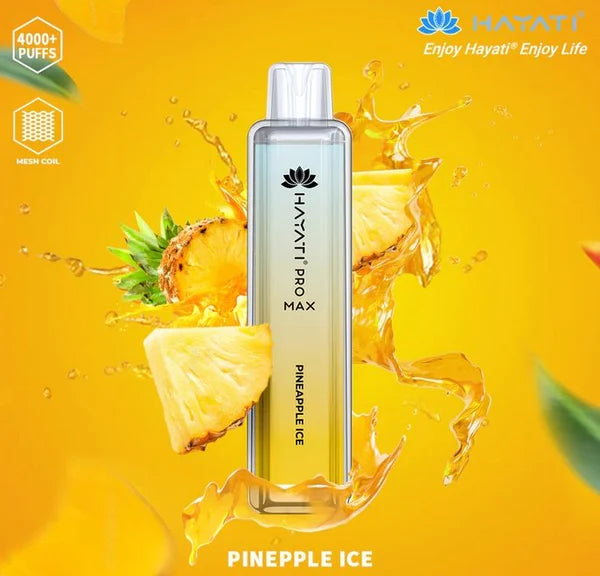 pineapple ice hayati pro max 4000 puffs disposable vape