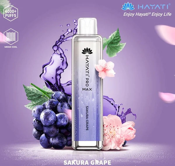 sakura grape hayati pro max 4000 puffs disposable vape