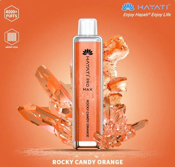 rocky candy orange hayati pro max 4000 puffs disposable vape