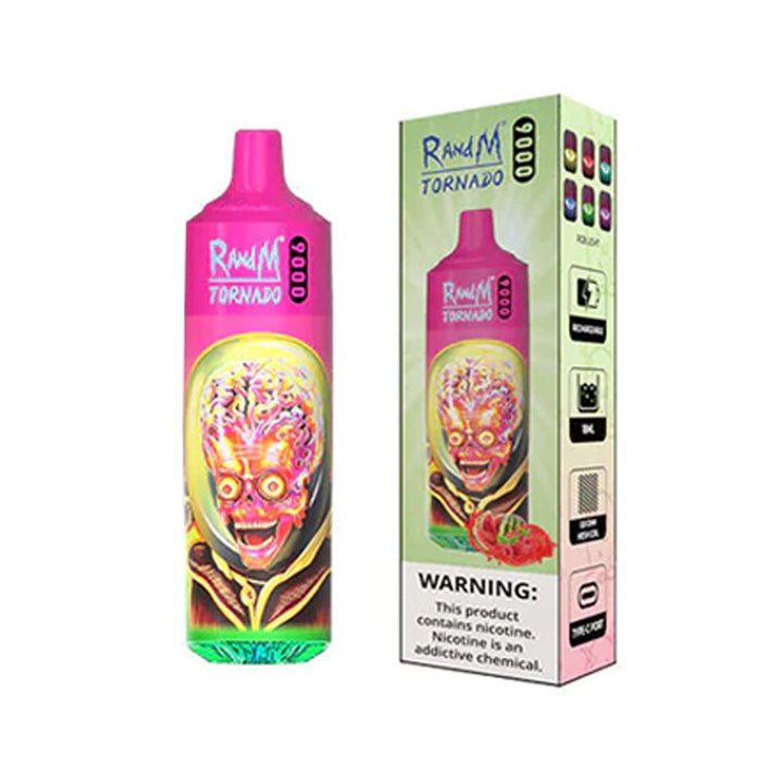 raspberry watermelon r and m tornado 9000 disposable vape pod