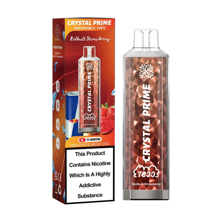 redbull strawberry 3d crystal prime 7000 disposable vape