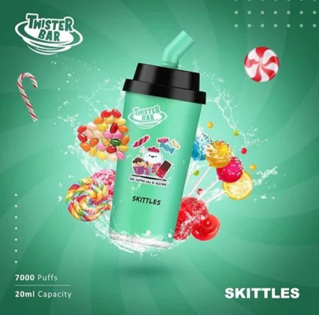 skittles twister bar 7000 puffs disposable vape